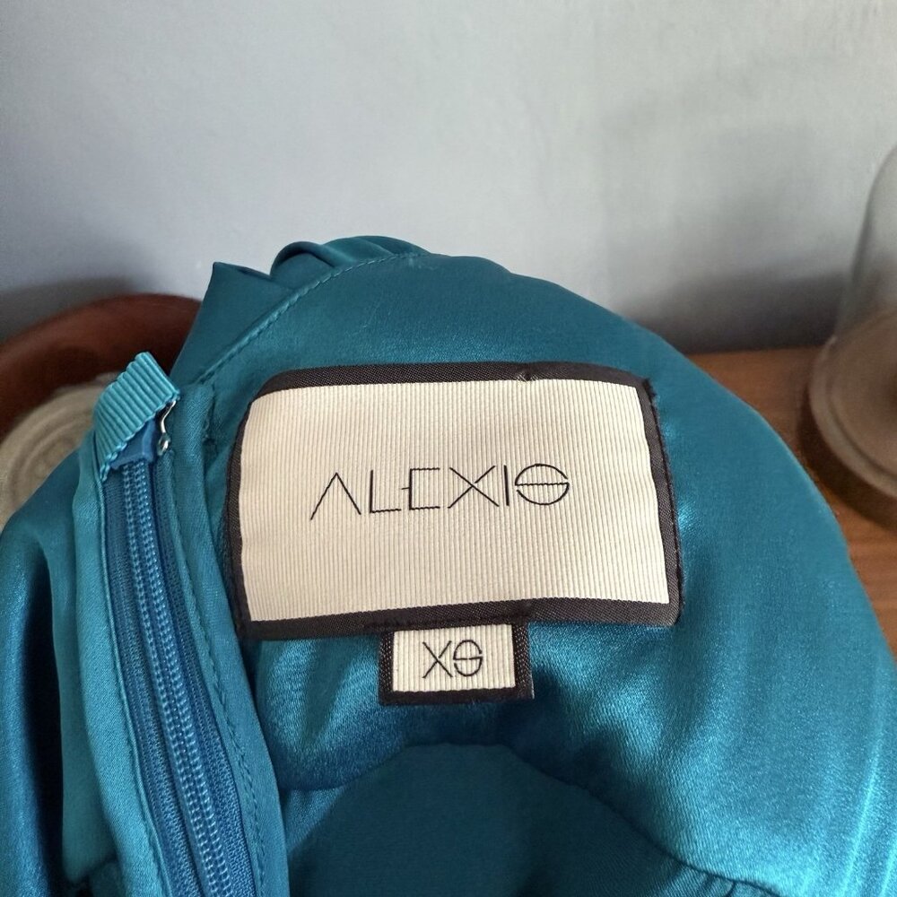 Alexis Cadiz Silk Satin Dress in Capri Blue Size XS - Picture 8 of 11